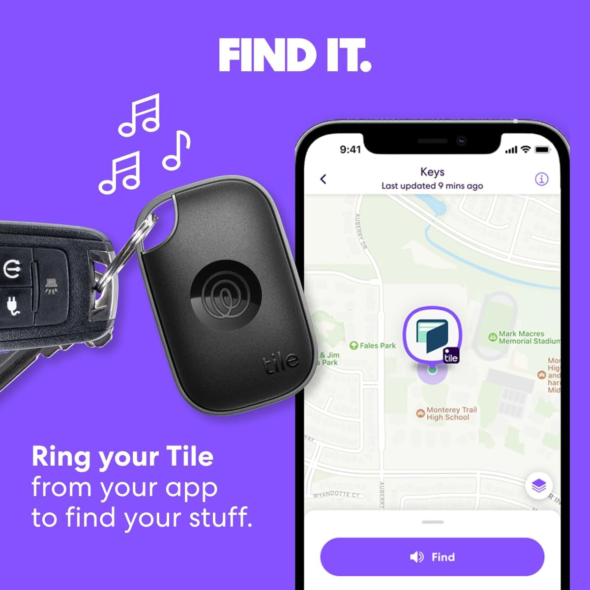 Tile by Life360 Pro - Powerful Bluetooth Tracker, Key Finder and Item Locator for Keys Bags, and More, Both Ios and Android Compatible, Phone Finder. Pack of 2 (Black/White)