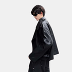 Oversized Faux Leather Jacket for Unisex