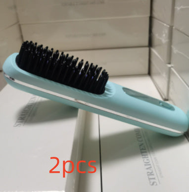 2-in-1 Cordless Hair Straightener Brush