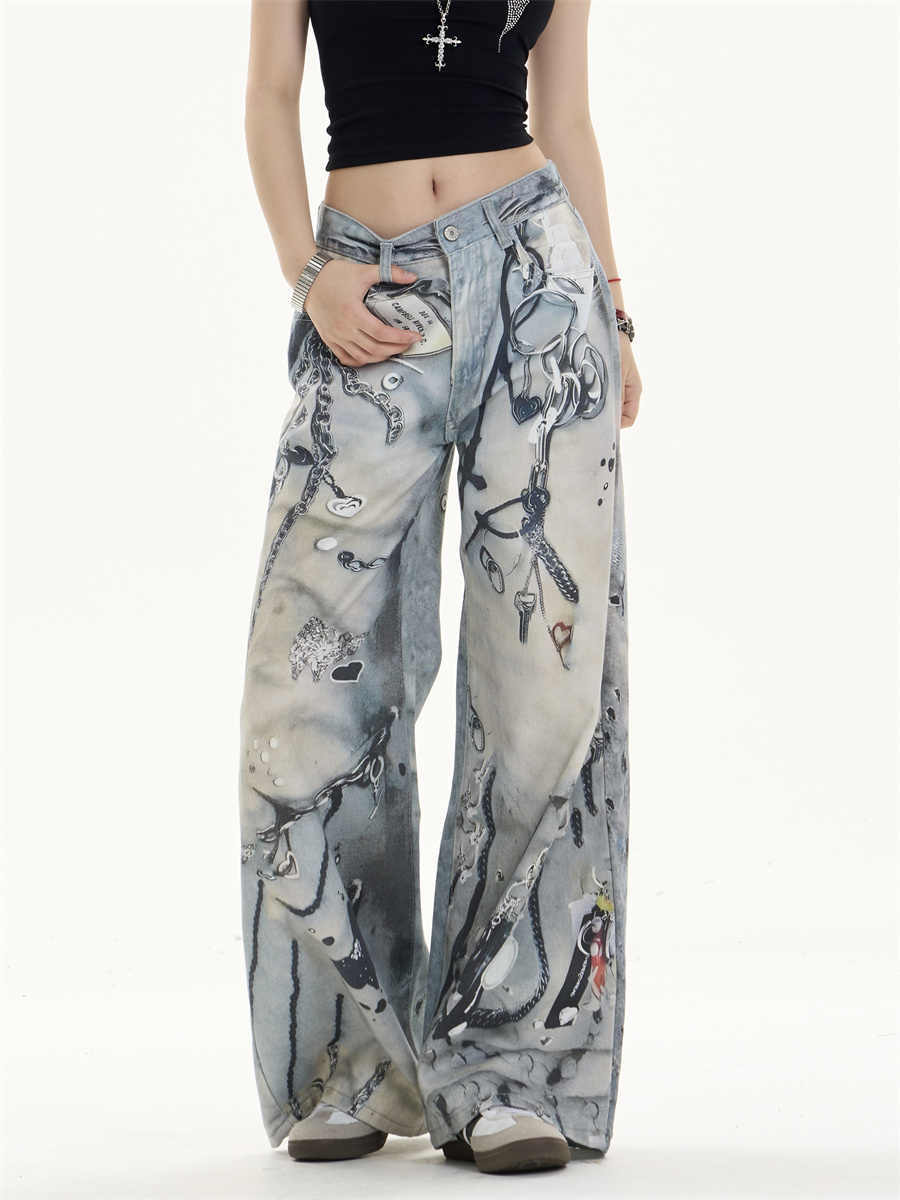 Women’s Multi-Pocket Wide Leg Jeans