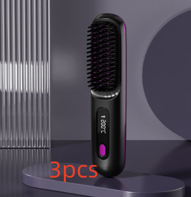 2-in-1 Cordless Hair Straightener Brush