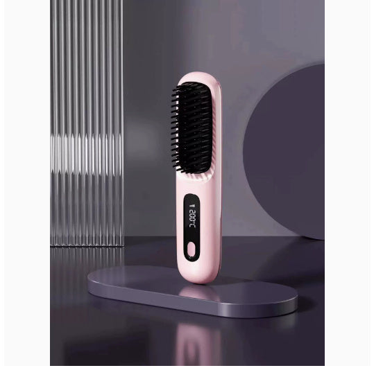 2-in-1 Cordless Hair Straightener Brush