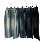 Washed High-Waist Wide-Leg Jeans