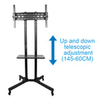 TV Stand Height Adjustable TV Stand TV Bracket Twith Wheels for 32-65 Inch LCD TV Rolling TV Stand for Bedroom TV Mount