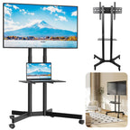 TV Stand Height Adjustable TV Stand TV Bracket Twith Wheels for 32-65 Inch LCD TV Rolling TV Stand for Bedroom TV Mount