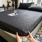 Bed Sheets Set with Pillowcase Single/Queen/King Fitted Bed Sheets with Elastic Band Solid Color Bed Sheets for Double Beds