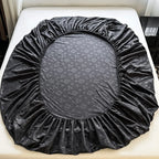 Bed Sheets Set with Pillowcase Single/Queen/King Fitted Bed Sheets with Elastic Band Solid Color Bed Sheets for Double Beds