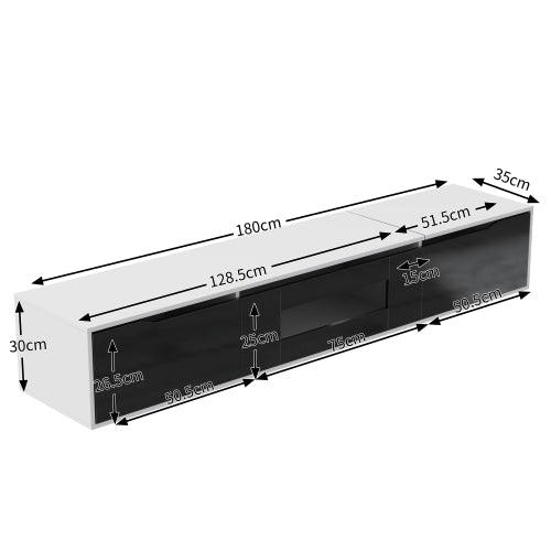 High-Gloss TV Cabinet with LED Lights