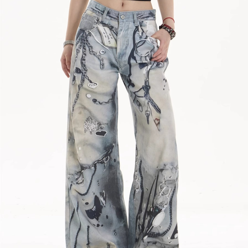 Women’s Multi-Pocket Wide Leg Jeans