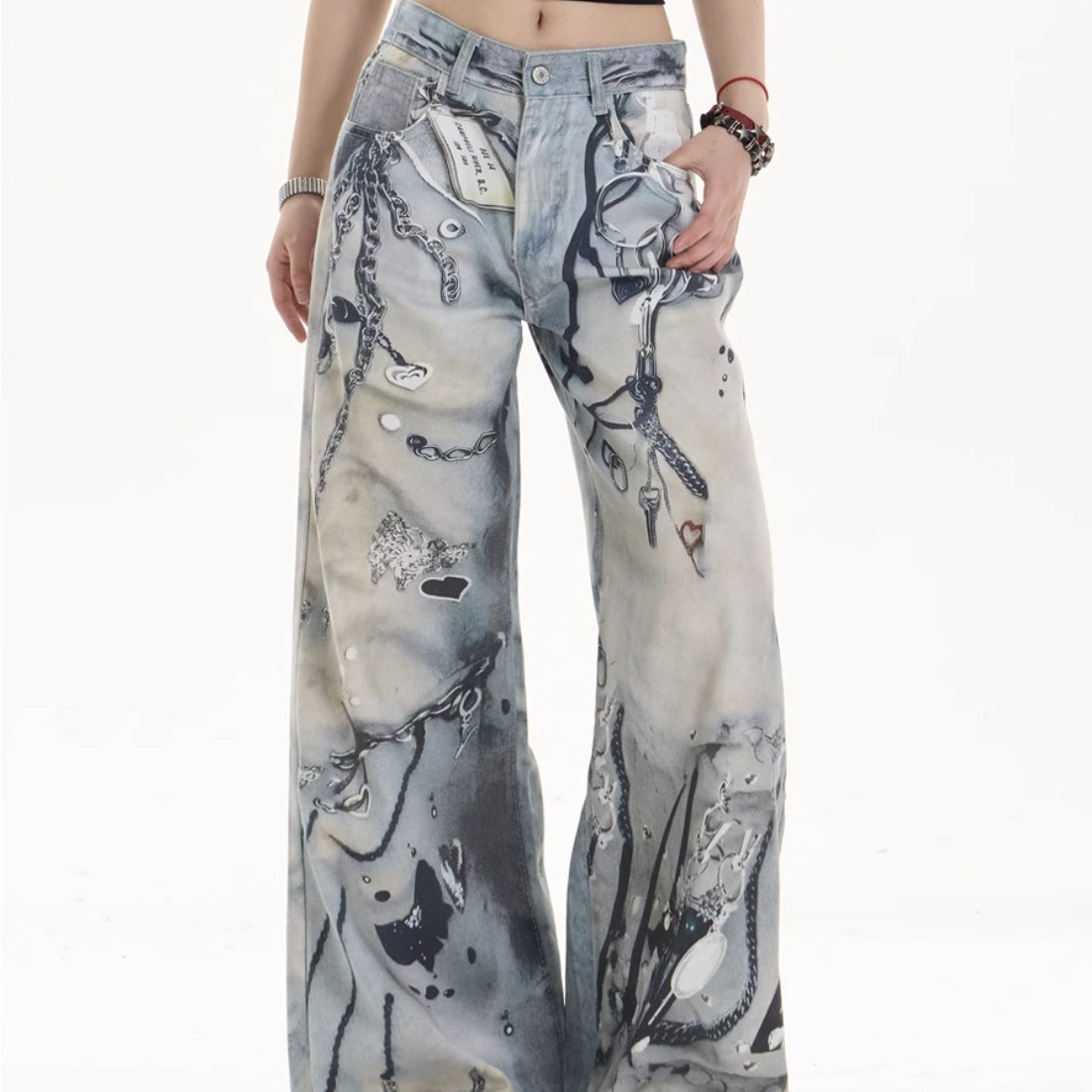 Women’s Multi-Pocket Wide Leg Jeans