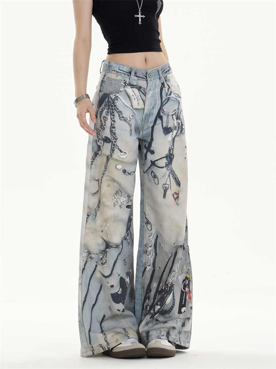 Women’s Multi-Pocket Wide Leg Jeans