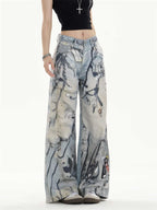 Women’s Multi-Pocket Wide Leg Jeans