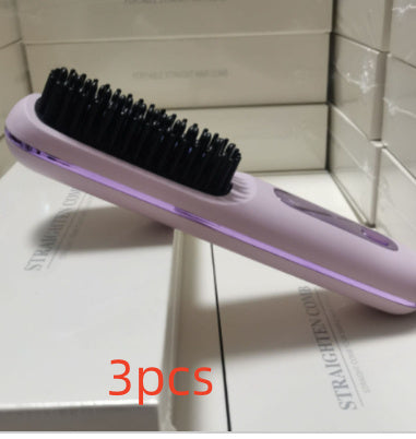 2-in-1 Cordless Hair Straightener Brush