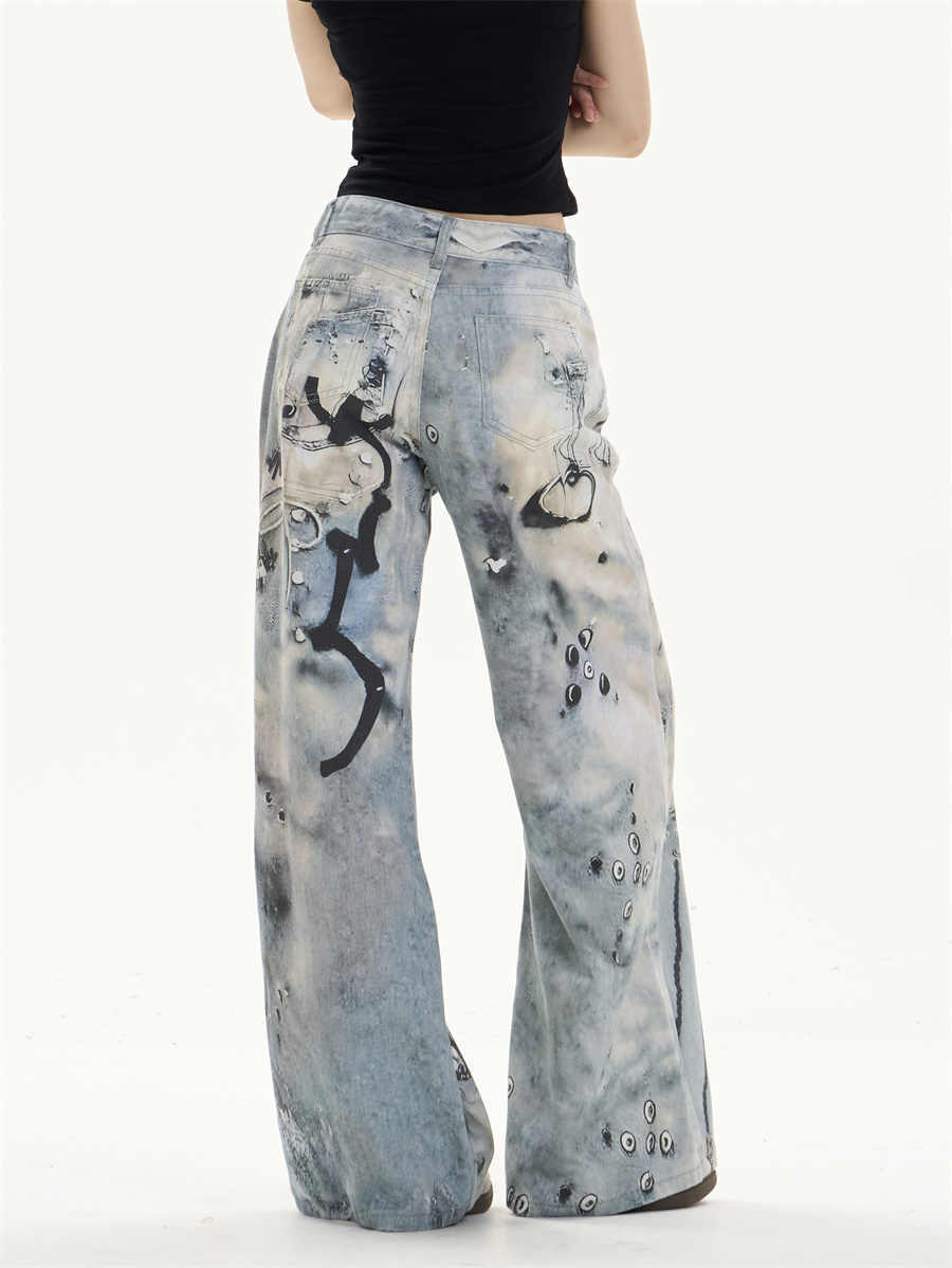 Women’s Multi-Pocket Wide Leg Jeans