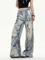 Women’s Multi-Pocket Wide Leg Jeans