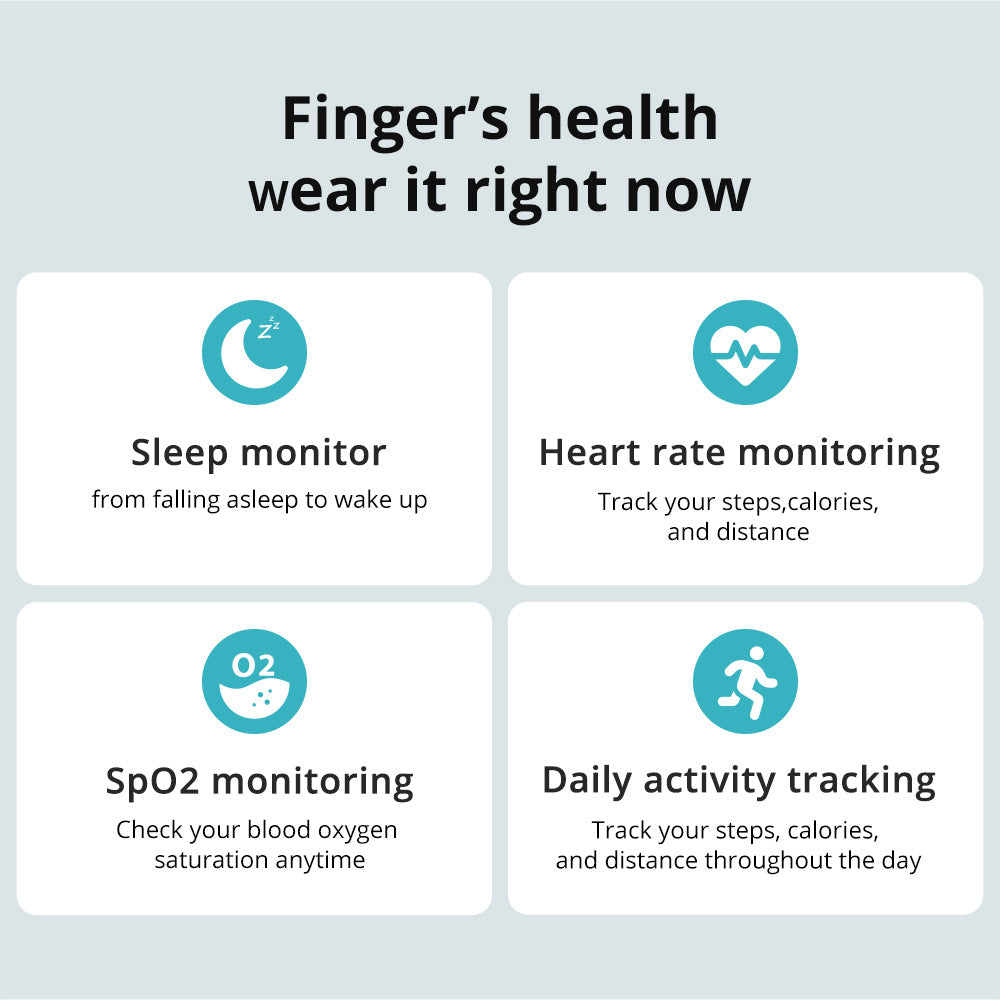 Smart Health Tracking Ring with Charging Case