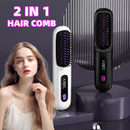 2-in-1 Cordless Hair Straightener Brush