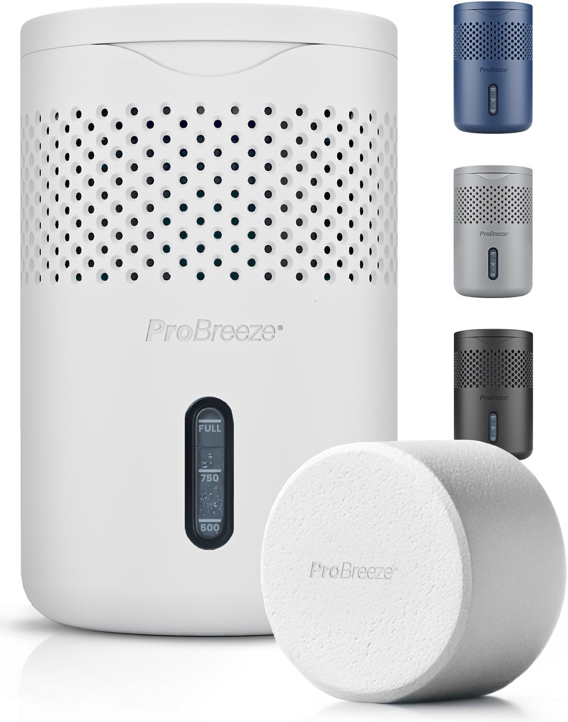 Osmo® Dehumidifier - Silent & Refillable Moisture Absorber for Damp & Condensation at Home, Bedroom, Wardrobe, Car - Bathroom Mould Remover with 700G Refillable Tablet - No Power Required