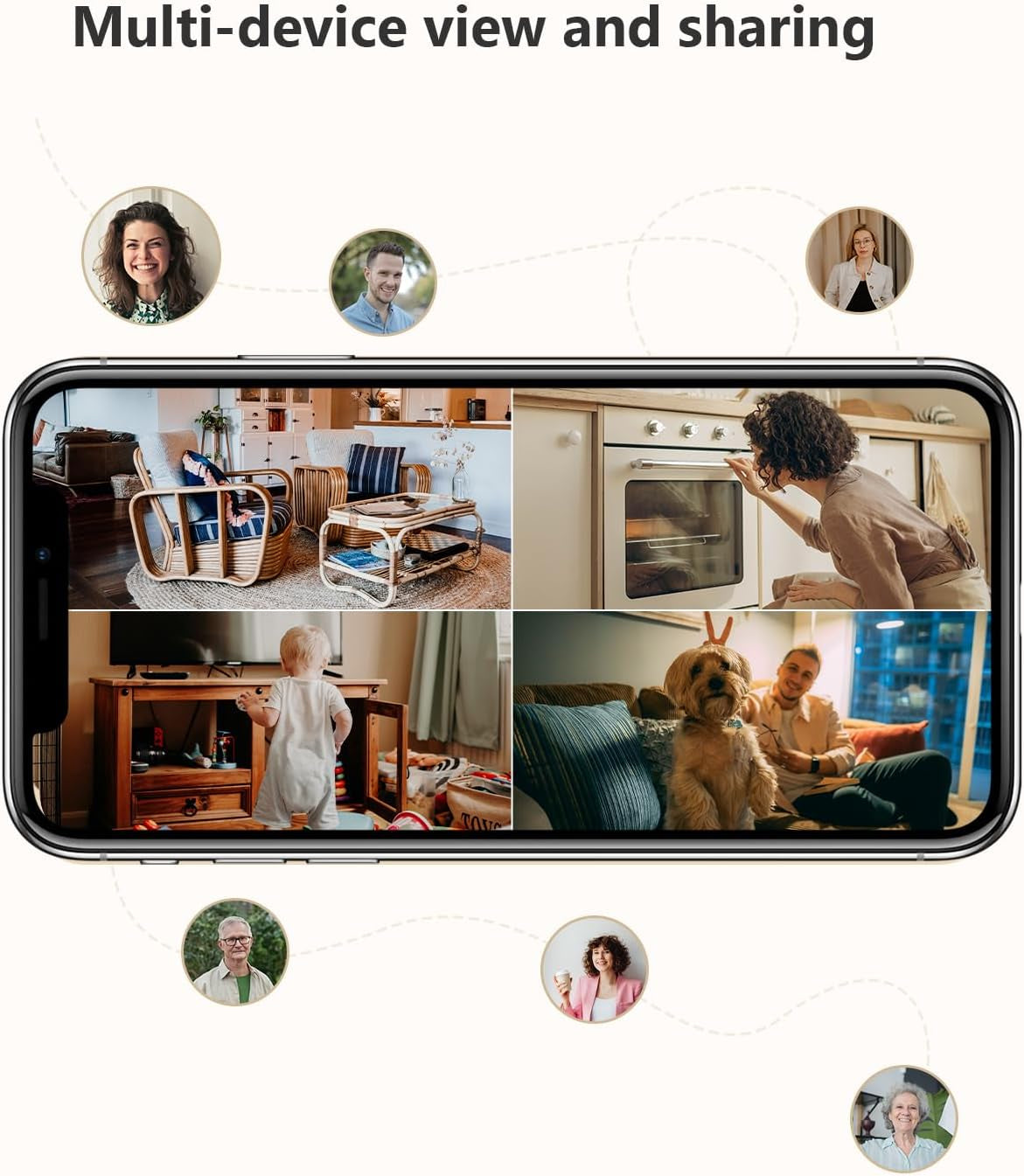 2K Wifi Security Camera Indoor Pet Dog Baby Camera with AI Human/Motion/Sound Detection, 360° Wireless IP Home Security Camera, Smart Tracking, Siren, Night Vision, 2-Way Audio, Works with Alexa