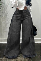 Low-Waist Wide Leg Bell-Bottom Jeans