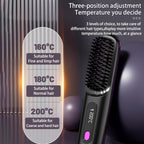 2-in-1 Cordless Hair Straightener Brush